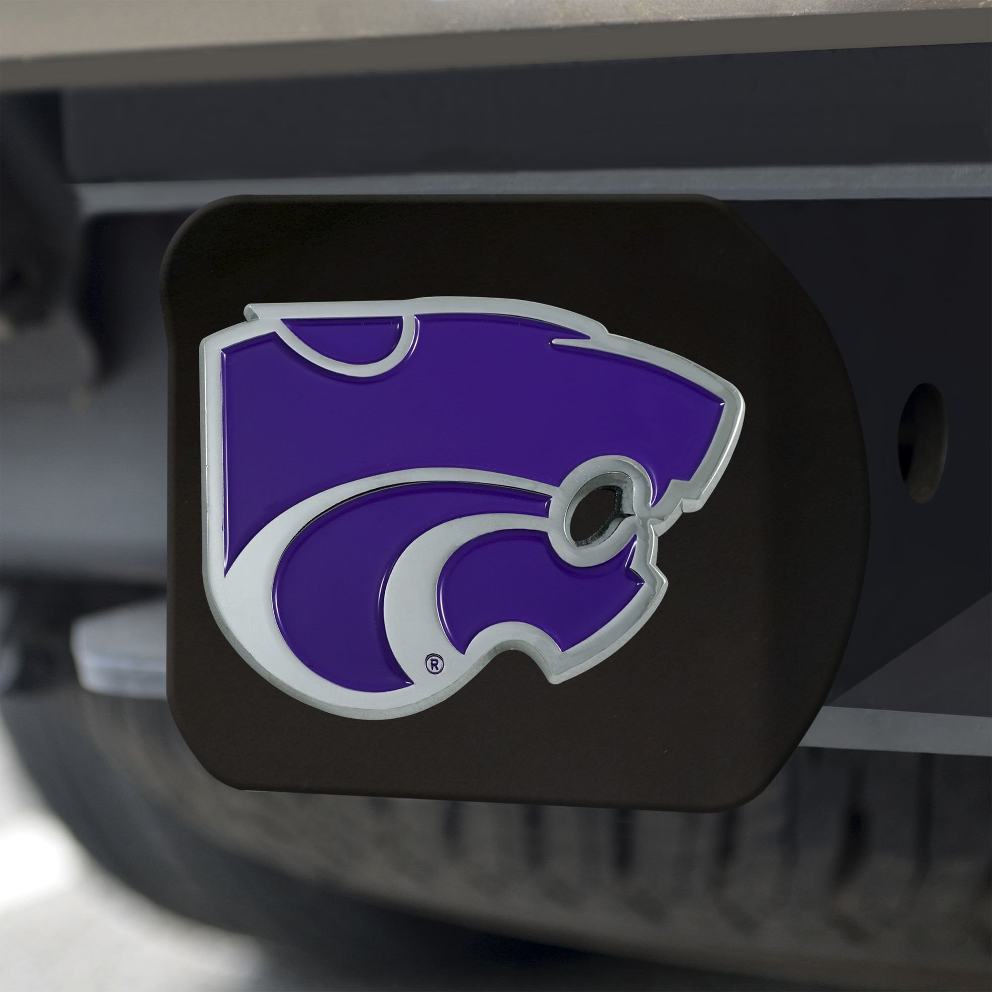 Kansas State Wildcats Color Hitch Cover - Black 3.4