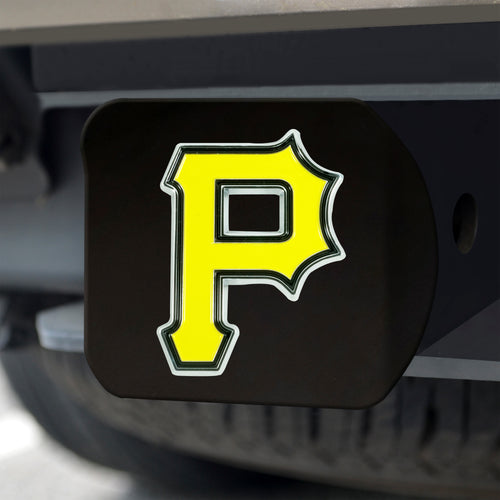 Pittsburgh Pirates Color Hitch Cover - Black 3.4