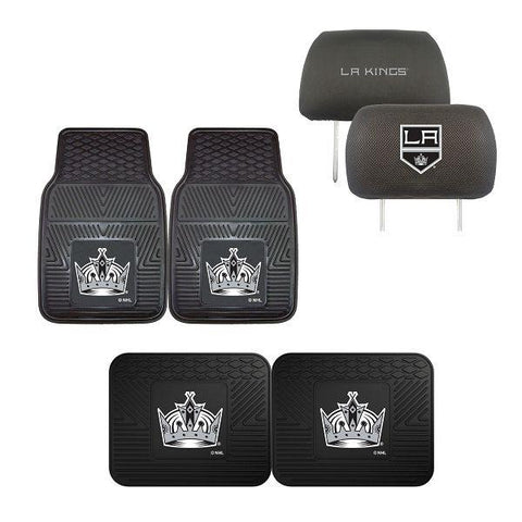 Los Angeles Kings 4pc Car Mats,Headrest Covers & Car Accessories