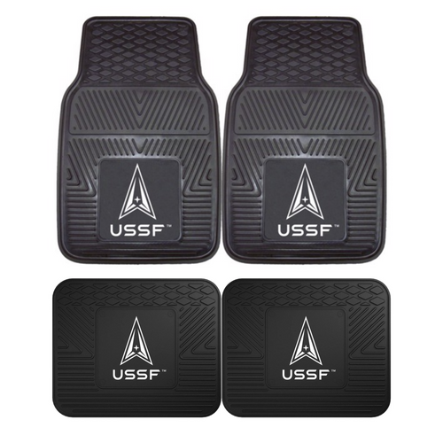 United States Space Force MIL 4pc Car Mats - Team Auto Mats