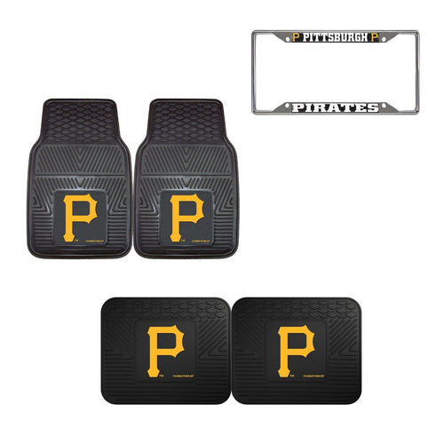 Pittsburgh Pirates Accessories, Car Mats & License Plate Frame - Team Auto Mats