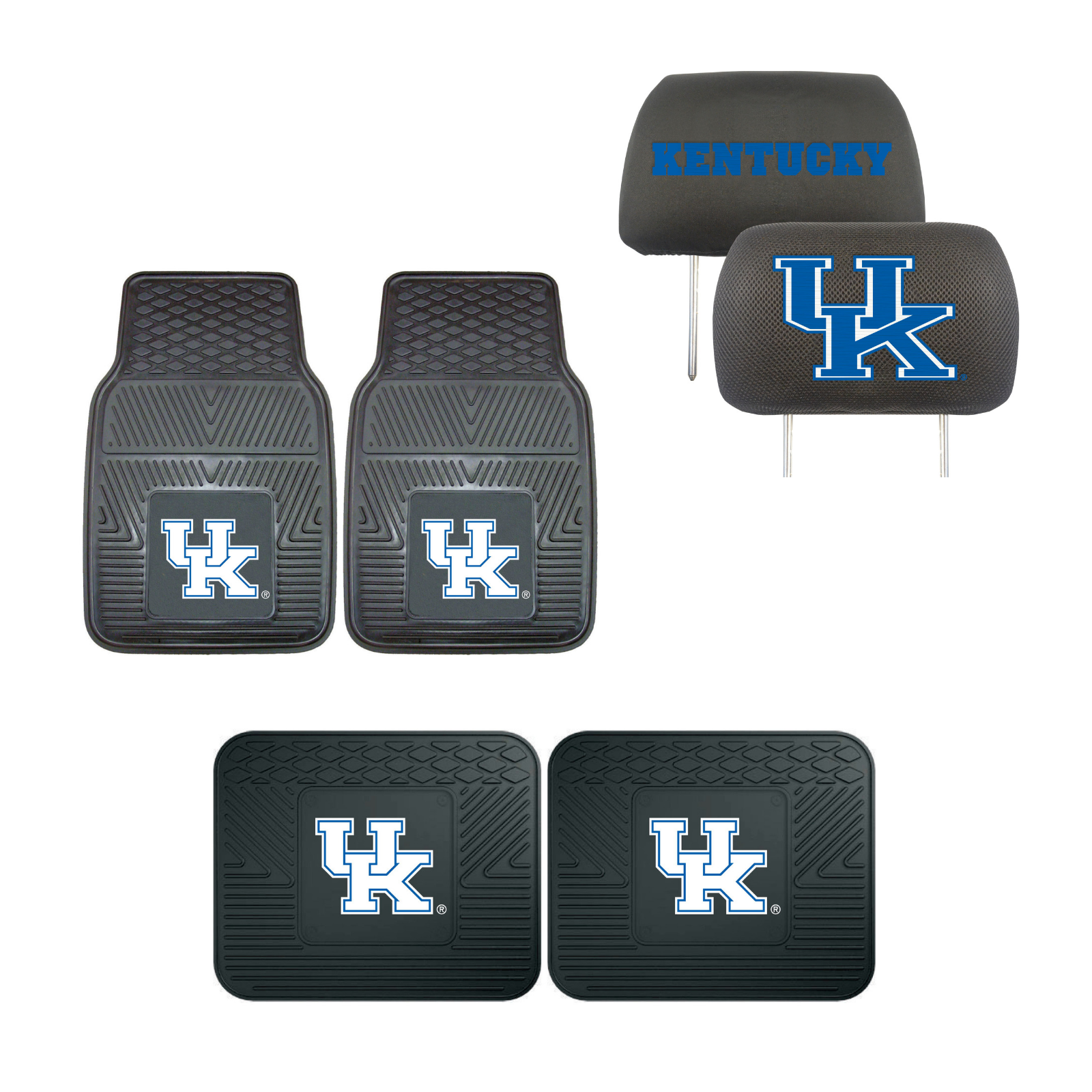 University of Kentucky 4pc Car Mats,Headrest Covers & Car Accessories