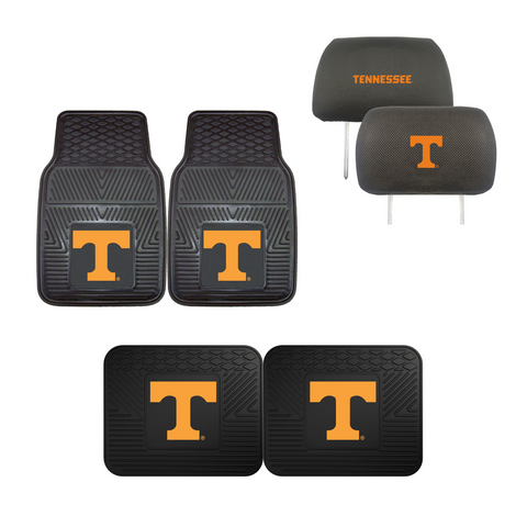 University of Tennessee 4pc Car Mats,Headrest Covers & Car Accessories