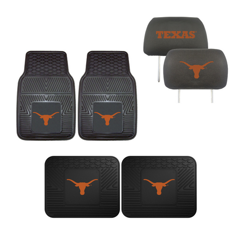 University of Texas  4pc Car Mats,Headrest Covers & Car Accessories