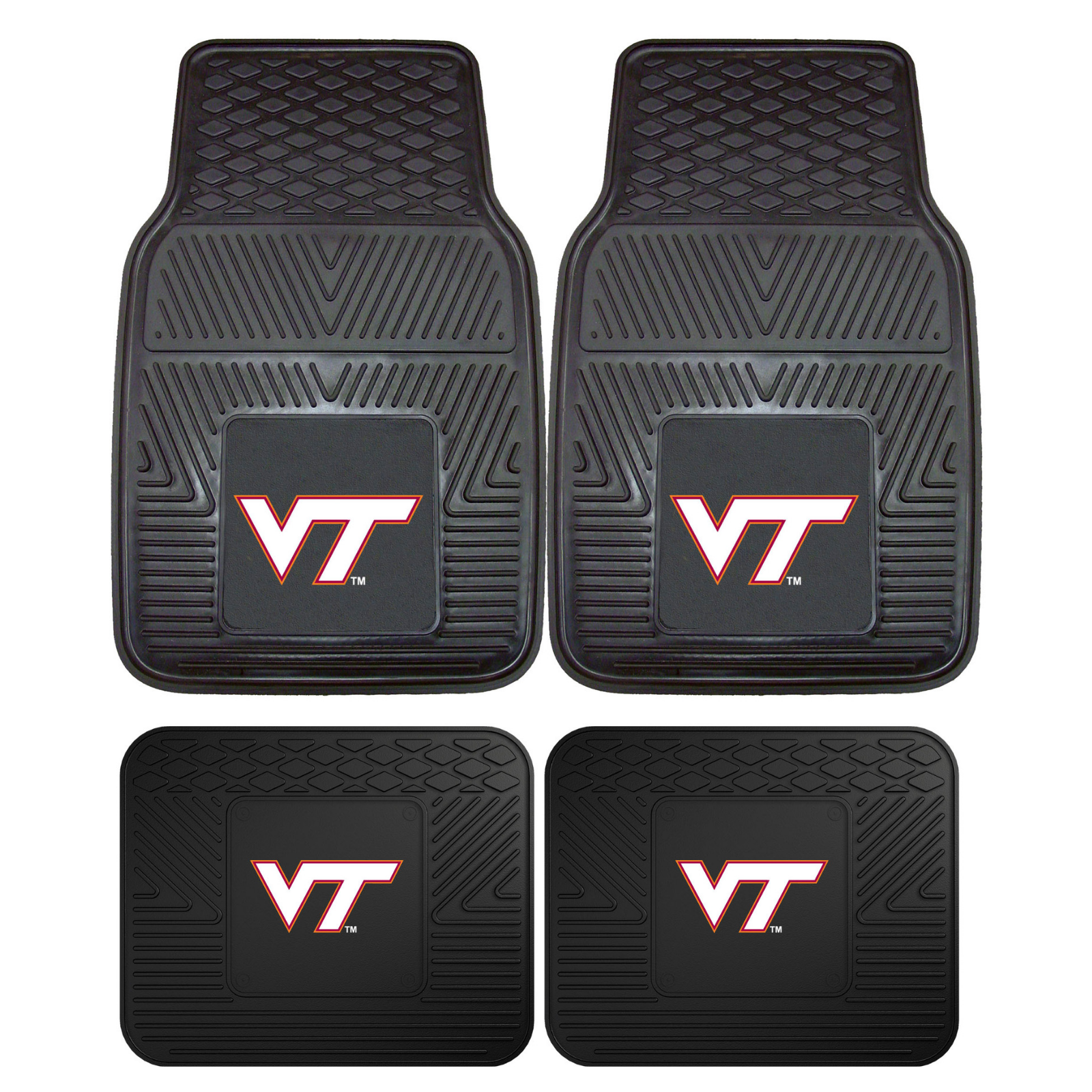 Virginia Tech Hokies NCAA 4pc Car Mats